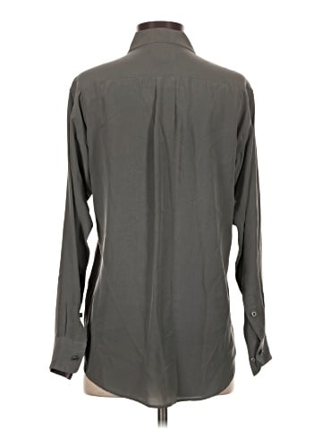 Equipment Long Sleeve Silk Top (view 2)