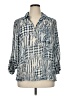 Soft Surroundings 100% Polyester Print Blue 3/4 Sleeve Blouse Size XL - photo 1