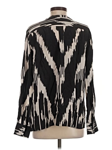 Theory Long Sleeve Silk Top (view 2)
