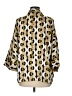 Zara Animal Print Gold 3/4 Sleeve Button-Down Shirt Size M - photo 2