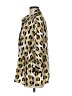 Zara Animal Print Gold 3/4 Sleeve Button-Down Shirt Size M - photo 5