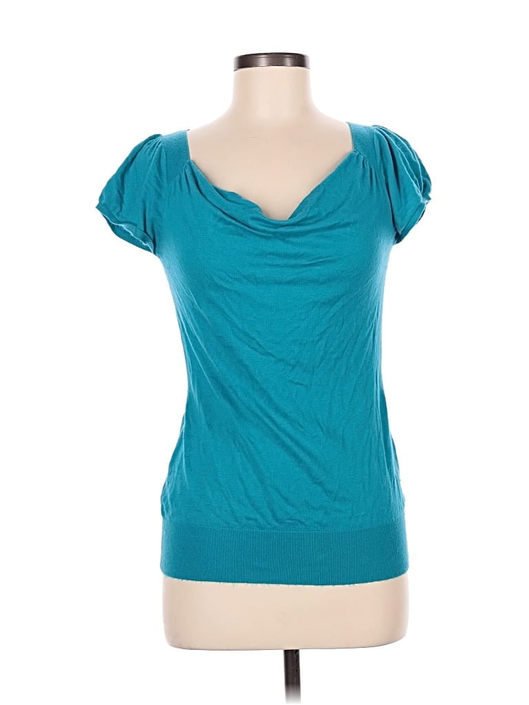 Pre-owned Express Design Studio Short Sleeve T-shirt In Teal