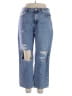 Forever 21 100% Cotton Color Block Blue Jeans Size 33 waist - photo 1