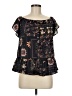 Sienna Sky 100% Polyester Black Short Sleeve Blouse Size M - photo 1