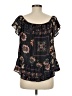 Sienna Sky 100% Polyester Black Short Sleeve Blouse Size M - photo 2