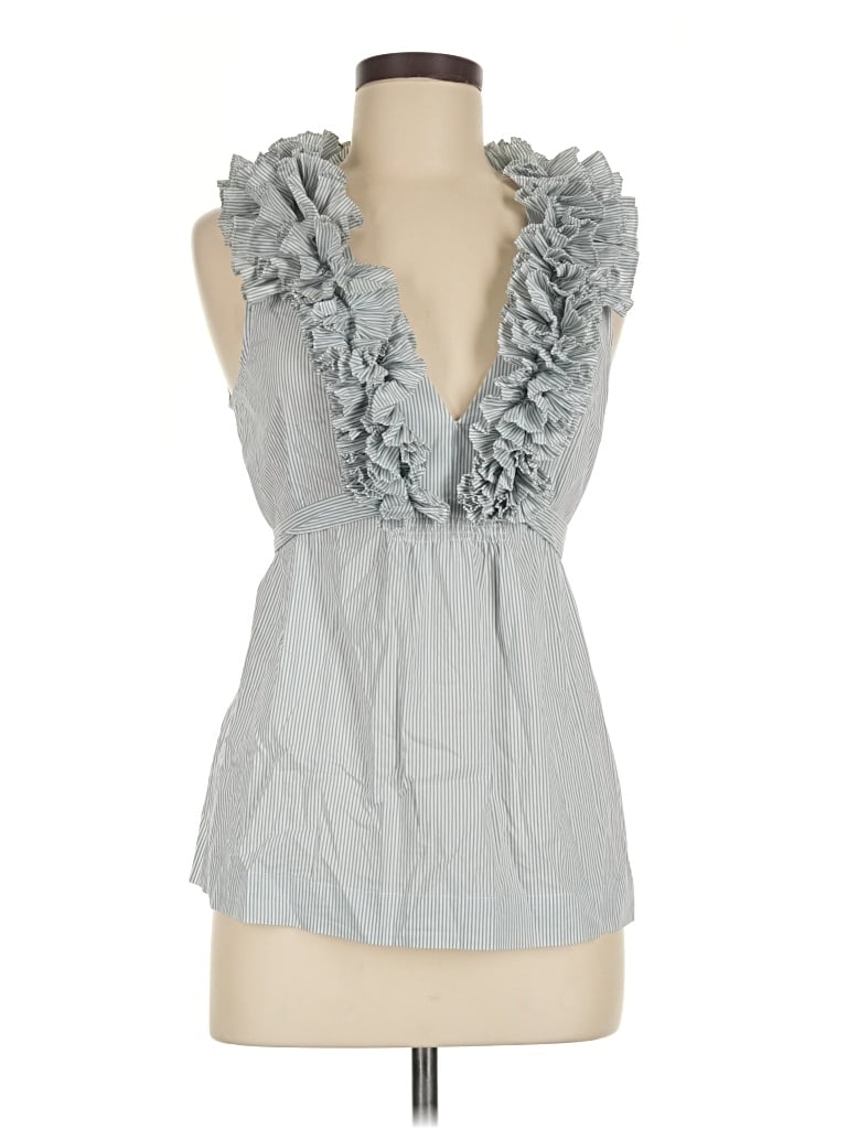 Pre-owned Bcbgmaxazria Sleeveless Blouse In Gray