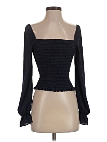 Aqua Long Sleeve Top (view 1)