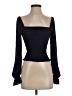 Aqua 100% Polyester Black Long Sleeve Top Size XS - photo 1