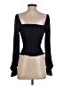 Aqua 100% Polyester Black Long Sleeve Top Size XS - photo 2