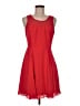 Express 100% Polyester Solid Red Casual Dress Size 8 - photo 1