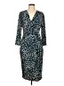 Anne Klein 100% Polyester Animal Print Teal Cocktail Dress Size 10 - photo 1