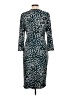 Anne Klein 100% Polyester Animal Print Teal Cocktail Dress Size 10 - photo 2