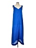 DKNY 100% Polyester Blue Casual Dress Size L - photo 1