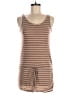 B. Split Stripes Brown Romper Size M - photo 1