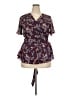 Ann Taylor LOFT 100% Polyester Purple Short Sleeve Blouse Size 18 - photo 1