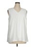 Nina Leonard 100% Polyester White Sleeveless Top Size XL - photo 1