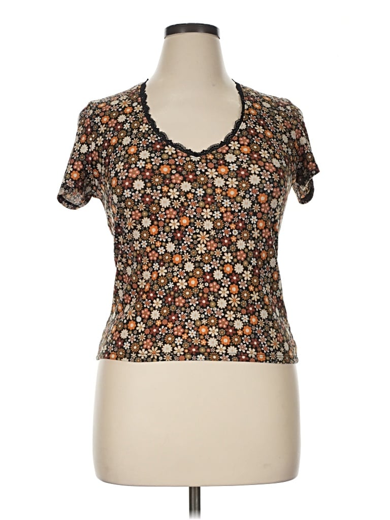 Pre-owned Assorted Brands Short Sleeve T-shirt In Brown