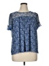 Max Studio Floral Blue Short Sleeve Blouse Size 1X - photo 1