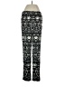 J.Crew 100% Polyester Print Black Casual Pants Size 0 - photo 1