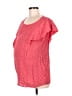 Seraphine 100% Viscose Red Short Sleeve Blouse Size 8 - photo 1