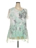 Brittany Black Green Short Sleeve Blouse Size 3X - photo 1