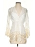 BCBGMAXAZRIA Ivory Long Sleeve Blouse Size S - photo 1