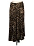 Halogen 100% Polyester Animal Print Brown Casual Skirt Size M - photo 1