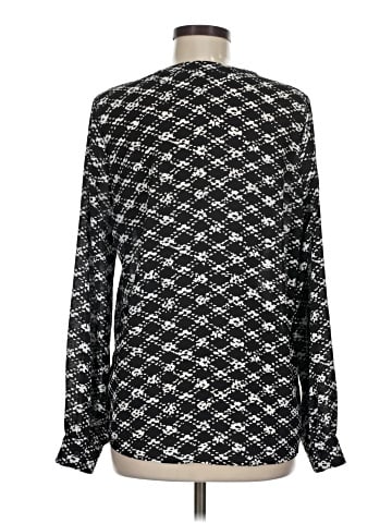 Aqua Long Sleeve Blouse (view 2)