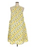 Pixley 100% Polyester Print Yellow Casual Dress Size 3X - photo 2
