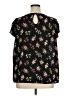 Papermoon Floral Black Short Sleeve Blouse Size 1X - photo 2
