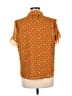 Point Sur 100% Polyester Brown Short Sleeve Blouse Size M - photo 2