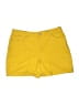 Gloria Vanderbilt Solid Yellow Shorts Size 14 Petite - photo 1