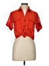 Indulge 100% Polyester Orange Short Sleeve Blouse Size S - photo 1