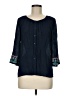 Christopher & Banks Blue 3/4 Sleeve Blouse Size M (petite) - photo 1