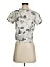 Zara Basic Floral Ivory Short Sleeve Turtleneck Size XS - photo 1
