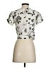 Zara Basic Floral Ivory Short Sleeve Turtleneck Size XS - photo 2