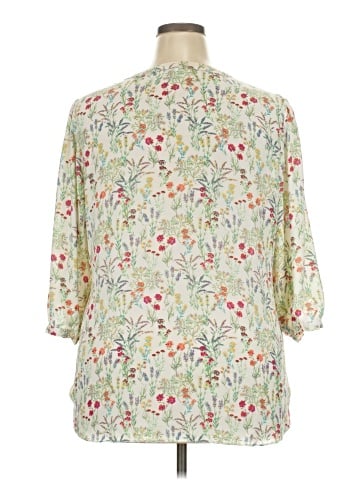 Rose + Olive 3/4 Sleeve Blouse (view 2)
