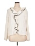 Ann Taylor LOFT 100% Polyester Ivory Long Sleeve Blouse Size XL - photo 1