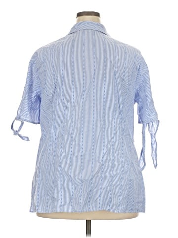 Talbots 3/4 Sleeve Button-Down Shirt (view 2)