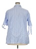 Talbots 100% Cotton Blue 3/4 Sleeve Button-Down Shirt Size 2X - photo 2