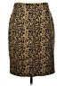 J.Crew 100% Polyester Animal Print Brown Casual Skirt Size 10 - photo 1