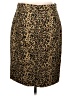 J.Crew 100% Polyester Animal Print Brown Casual Skirt Size 10 - photo 2