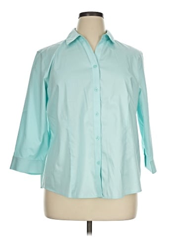 Chico's 3/4 Sleeve Button-Down Shirt (view 1)
