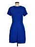 Charles Henry Solid Blue Casual Dress Size M - photo 2