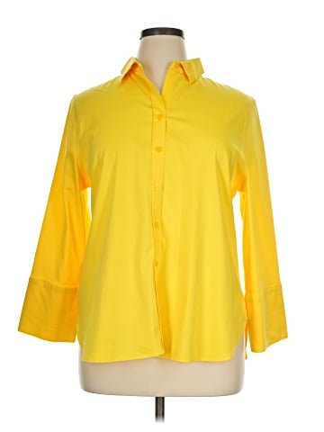 Chico's 3/4 Sleeve Button-Down Shirt (view 1)