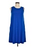 AB Studio Solid Blue Casual Dress Size M - photo 1