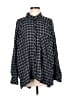 BDG Plaid Black Long Sleeve Button-Down Shirt Size M - photo 1
