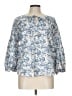 Caslon 100% Cotton Blue 3/4 Sleeve Blouse Size Lg Petite - photo 1