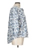 Caslon 100% Cotton Blue 3/4 Sleeve Blouse Size Lg Petite - photo 4