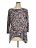 Ruby Rd. Paisley Gray 3/4 Sleeve T-Shirt Size XL - photo 1